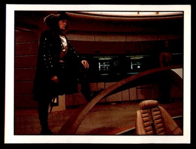 Panini Star Trek 1987 Sticker Q on bridge, Worf in background No. 8