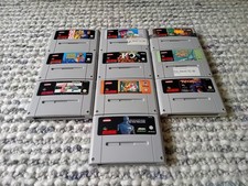 Super Nintendo SNES Cartridge Bundle PAL x 10 Mickey, James Pond, B.O.B