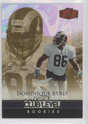 2006 Flair Showcase Club Level Rookies Legacy 88/99 Dominique Byrd Rookie RC 0f4