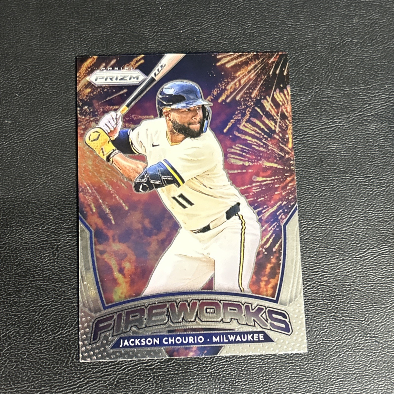 2026 Panini Prizm Jackson Chourio Fireworks Milwaukee Brewers 