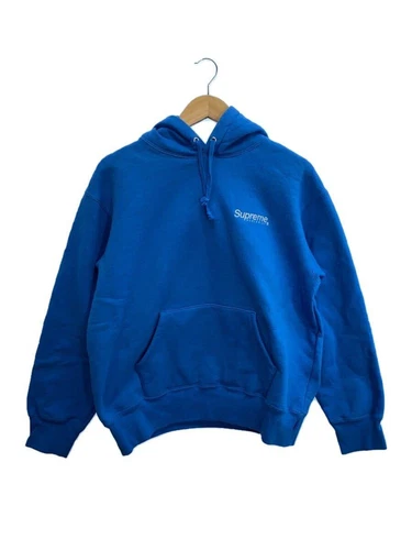 Sweat à capuche Supreme S coton bleu uni 23SS occasion