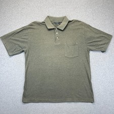 Cherokee Polo Shirt Men  s Large Green Short Sleeve Pocket