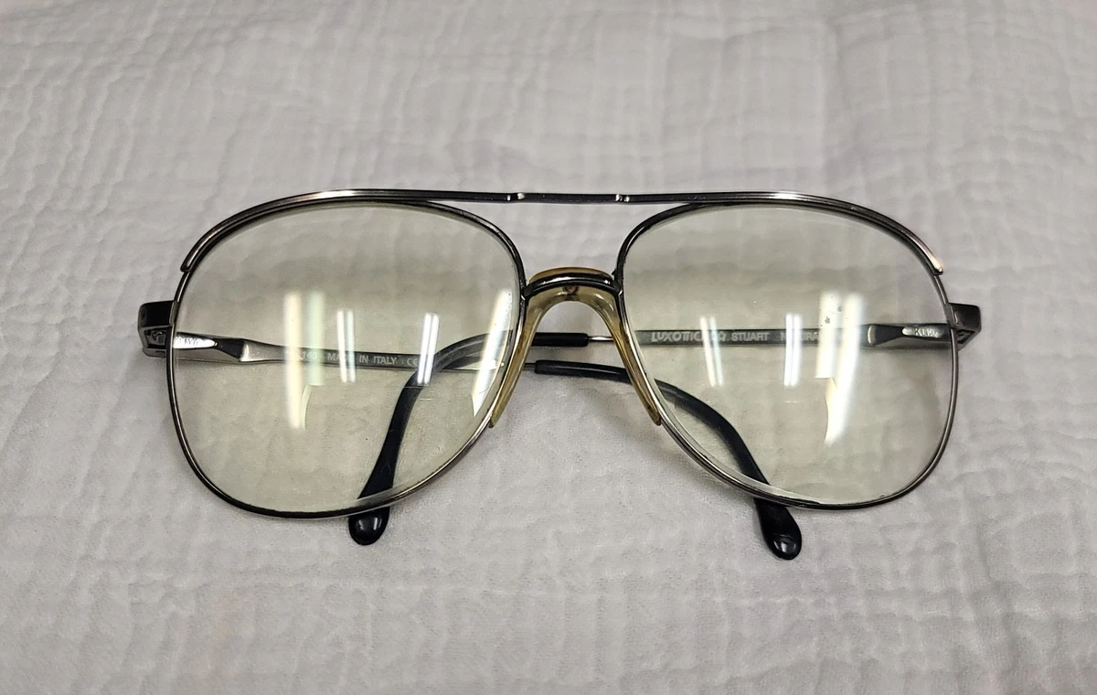 Luxottica Clyde 150 Litegrey Eyeglasses Frames Only Italy full rim aviator Luxottica Aviator Eyeglass Frames for sale | eBay main image 4