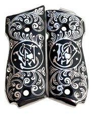 Empuñadura Cachas Smith And Wesson Calibre 9mm 39-2 24ex Charro Vaquero HECHA EN MÉXICO