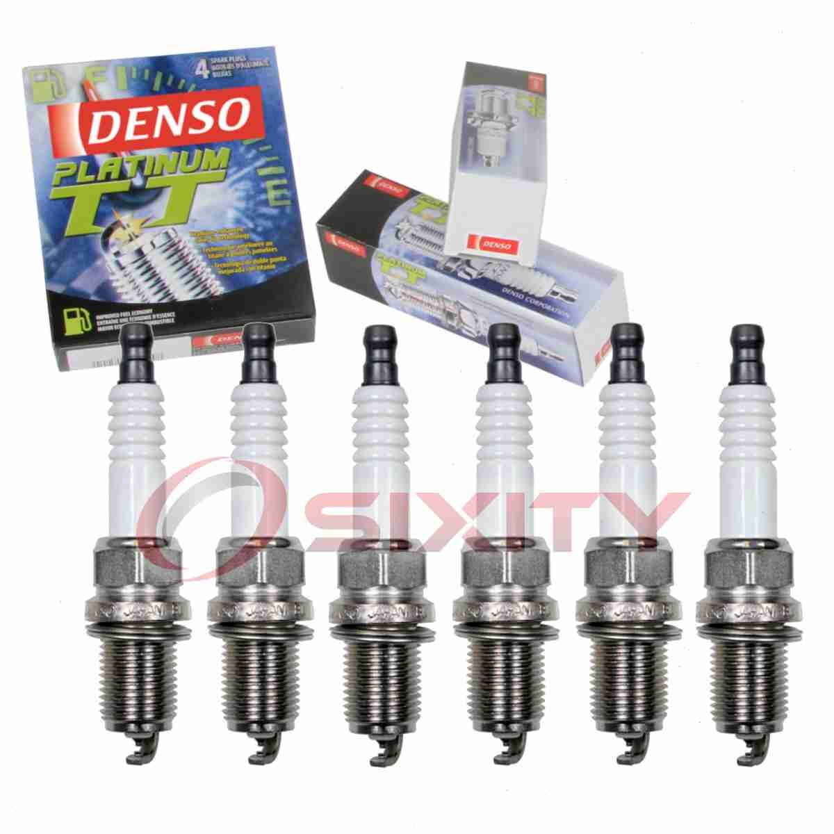 6 pc Denso Platinum TT Spark Plugs for 1987-1988 Nissan 200SX 3.0L V6 cz