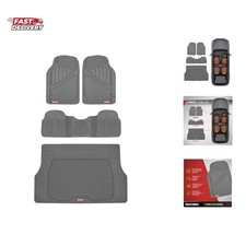 Flextough Performance All Weather Rubber Car Floor Mats With Cargo Liner Fu...