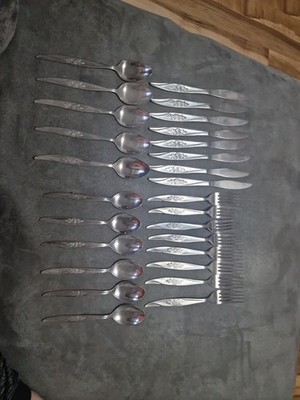 Vintage AVON ROSE AvonRose Service Besteck  27 Teile. 