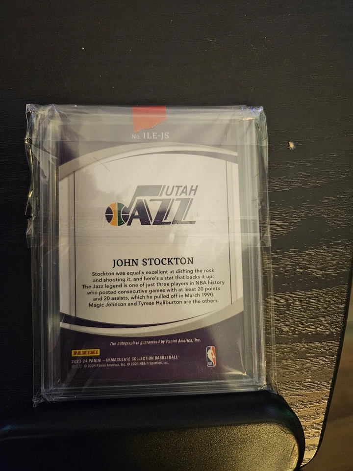 2023-24 Panini Immaculate - LEGENDS ILE-JS John Stockton On-Card-Auto /75 Foto 2 de 2