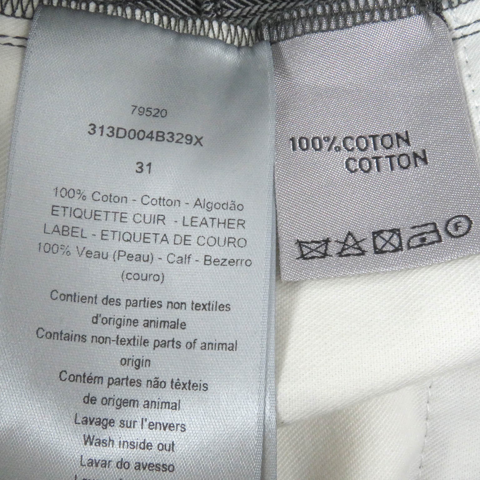 Christian Dior Men's Denim Pants Cotton Cowhide Button Fly Jeans Gray Size 31 thumbnail 8