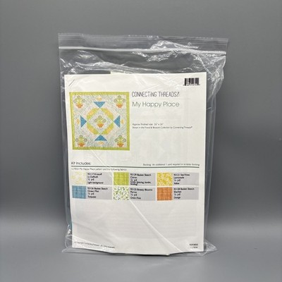 Quilt Kit Connecting Threads My Happy Place 26  X 26  Cute Cozy Quilt
