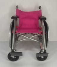 Our Generation Pink Foldable Wheelchair Handicapped Chair Toy Battat