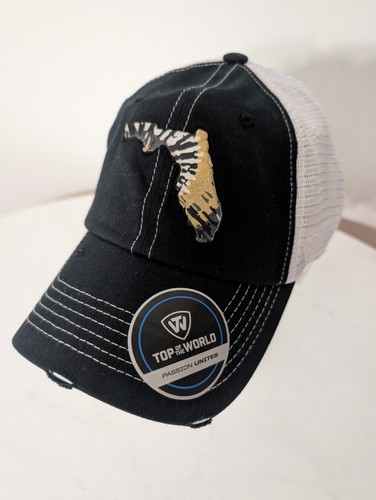 UCF Knights Men Top Of The World Relaxed Dark blue/White Vintage Mesh Back Hat - 第 1/11 張圖片
