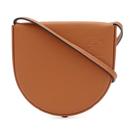 Loewe Anagram Heel Pouch Small Crossbody Bag Women Brown One Size
