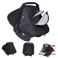 Baby Car Seat Cover Winter, Warm Cozy Carseat Cover for Babies with Mesh Black