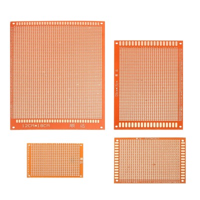 PCB Board Copper Strip Board 12pcs 4 Sizes Prototype Circuit Board Breadboard