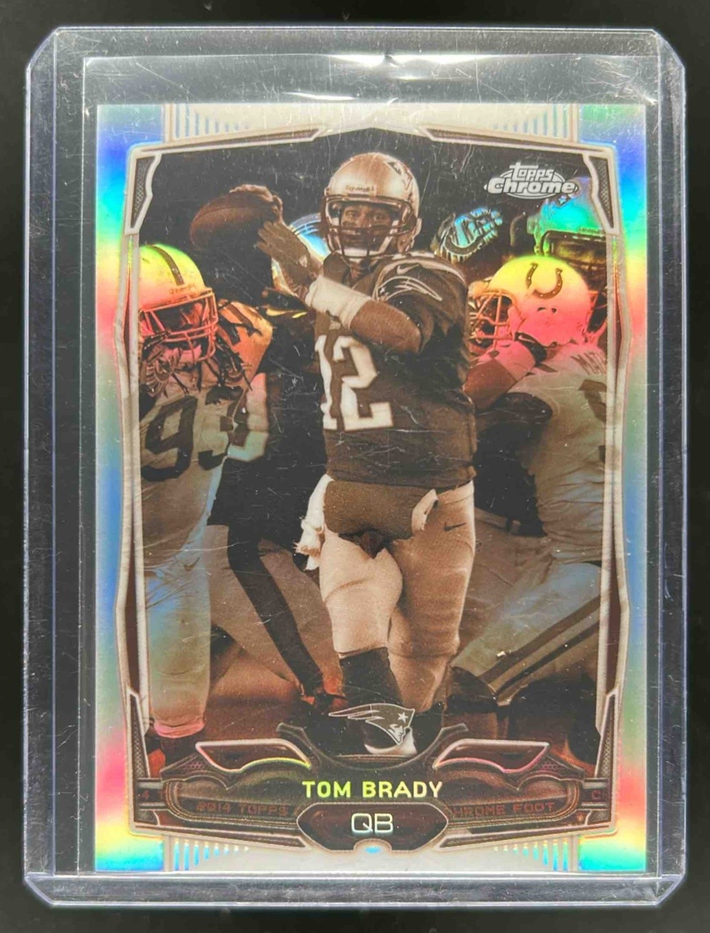 2014 Topps Chrome Tom Brady Sepia Refractor #/99 Patriots