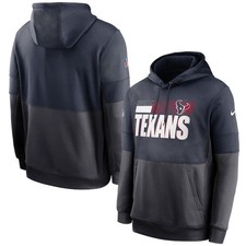 Houston Texans Nike Hoodie Mens Extra Large Navy Blue Gray Sideline On-Field