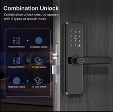 Fingerprint  Keypad Smart Door Lock, App Remote Unlock, Emergency USB