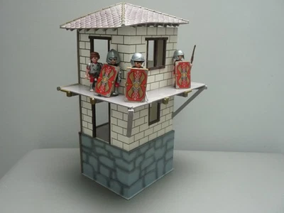 Römerturm / Wachturm / Limesturm - Passend für PLAYMOBIL Römerfigur - 39x15x16cm - Bild 1 von 4