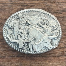 Vintage Belt Buckle Cattle Drive Western Sheplers Brand New in Package Rodeo