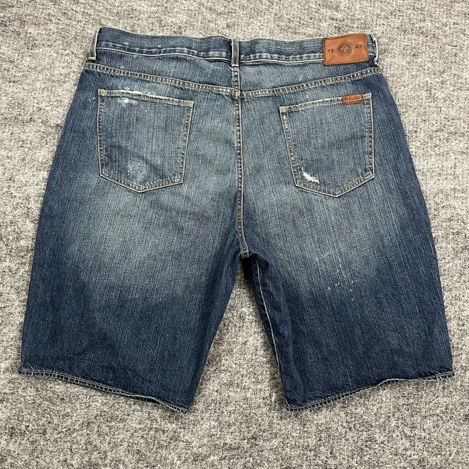 LRG Shorts Mens 42 Blue Denim Jeans Relaxed Lifted Research Group Hip Hop Skater - Image 4 of 4