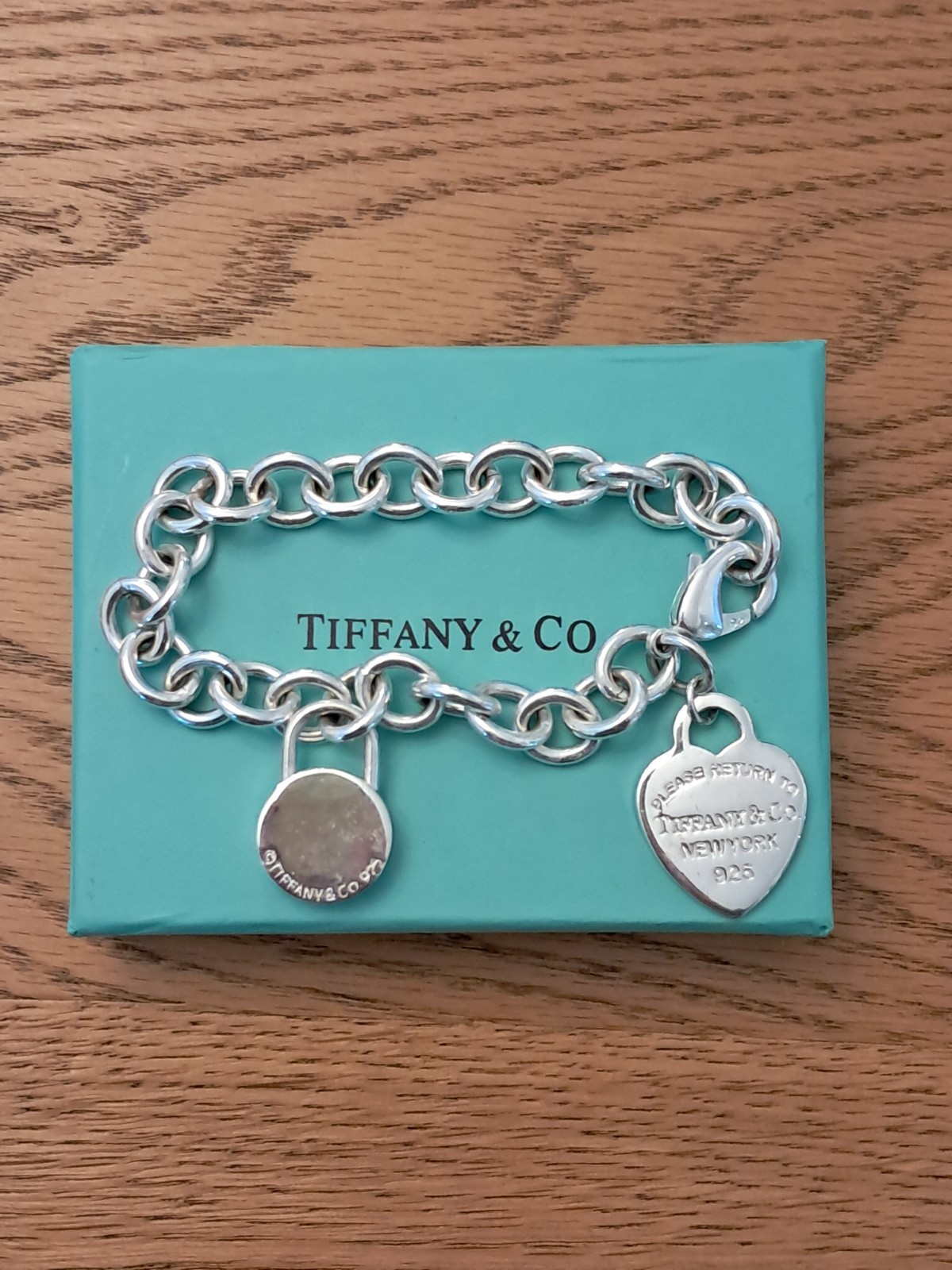 Tiffany & Co. Return to Tiffany Heart Tag Bracelet 925 Sterling Silver Lobster