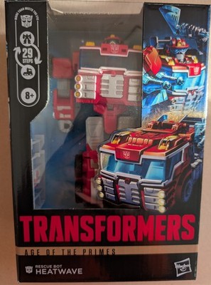 Rescue Bot Heatwave Transformers Age of the Primes Voyager Class Actionfigur