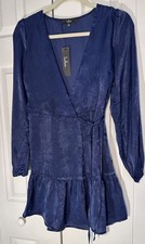 Lulus X-Small Navy Blue Wrap Dress