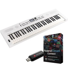 Roland GoKeys 5 Music Creation Keyboard - White CLOUD CONNECT BUNDLE
