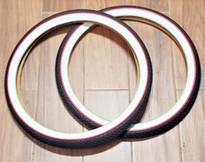 Tire Duro 20 x 1.75 Black/White Side Wall Red Line HF0120A.