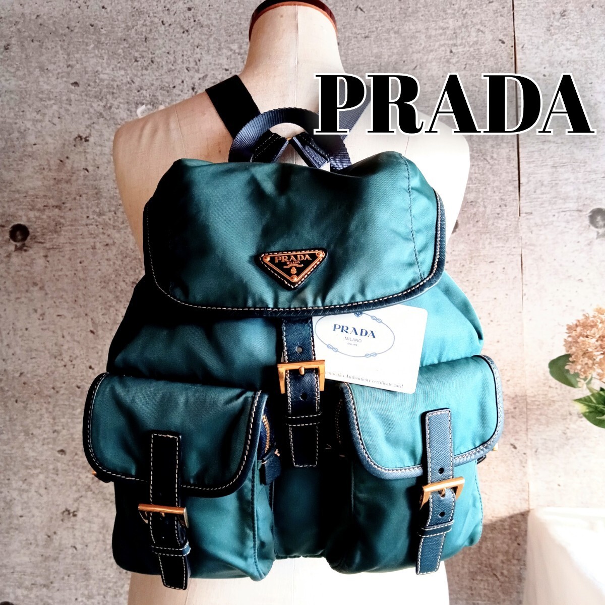 Excellent Condition PRADA BZ0030 Nylon Leather Backpack Bag Women s Men s from j