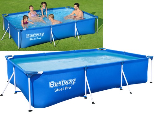 Piscina Rettangolare Bestway 300x201x66 cm - Steel Pro 56404 Offerta