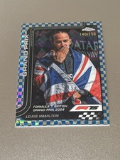 Lewis Hamilton 2025 Topps Chrome F1 #133 Blue Checker Flag Refractor /150