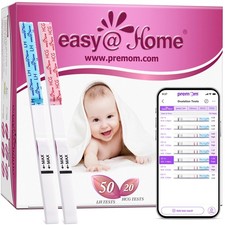 Easy Home 50 Ovulation LH Test Strips  20 HCG Pregnancy Tests Combo Kit