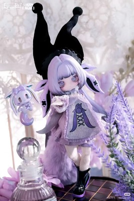 Four-Eared Elf Luluel Story Purple 20cm/7.8In Bjd Hang Card Action Figure Gift