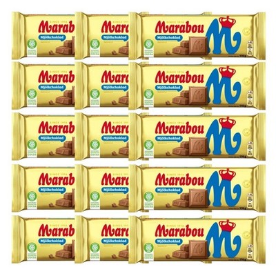15x Marabou Mjölk 170g | Schwedische Alpenmilch Schokolade