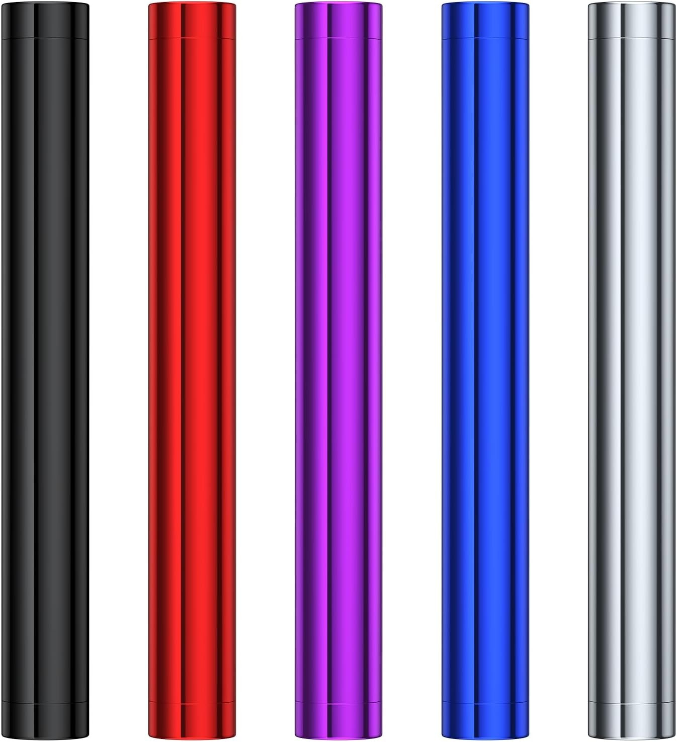 5 Pack Metal Tube Container Portable Aluminum Waterproof