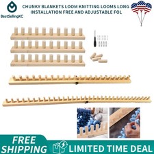 Wooden Chunky Blanket Knitting Loom  Beginner-Friendly Yarn Loom