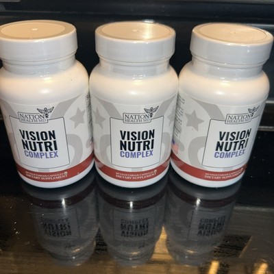 Nation Health MD Vision Nutri Complex (180 Vegetarian Capsules) New & Sealed