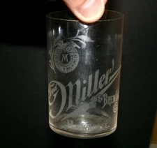 pre-pro MILLER BREWING CO etched glass MILWAUKEE