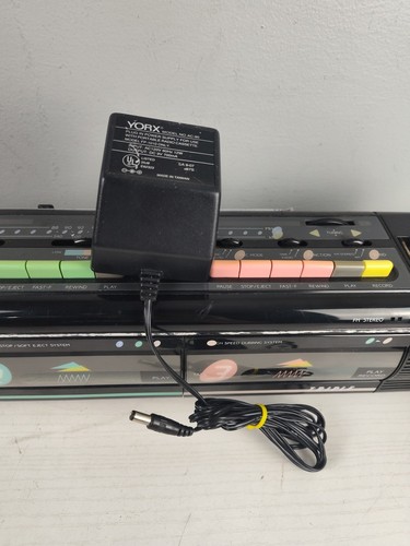Vintage 1980's Yorx Newave FP-1010 Stereo Triple 3 Tape Player Boombox READ!!! - Picture 14 of 14