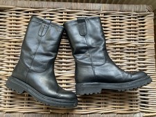 Giorgio Venuti Damen Stiefel Schwarz Kalbsleder Fell gefüttert Größe 38