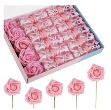SOOJOY Girls Baby Shower Favors: 29 Pack 4 inch Pink Small Bottle with Roses