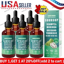 Soursop Bitters Liquid Drops 10 in 1 with Sea Moss, Moringa, Turmeric, Black See