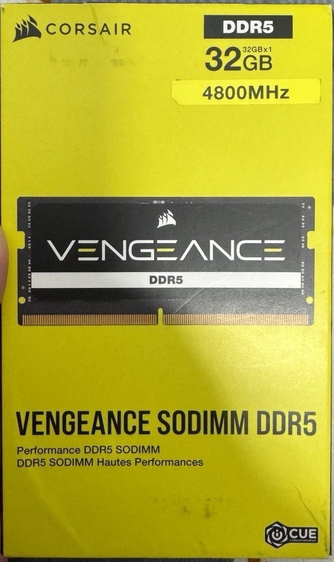 CORSAIR VENGEANCE 32GB DDR5 4800MHz C40 SODIMM Laptop Memory