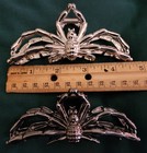 Hollow TWO Black Spider Metallic Gunmetal Hair Claw Shark Clip 4.3" — photo 3