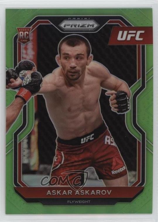 2021 Panini Prizm UFC Neon Green Prizm 69/75 Askar Askarov #8 05ed