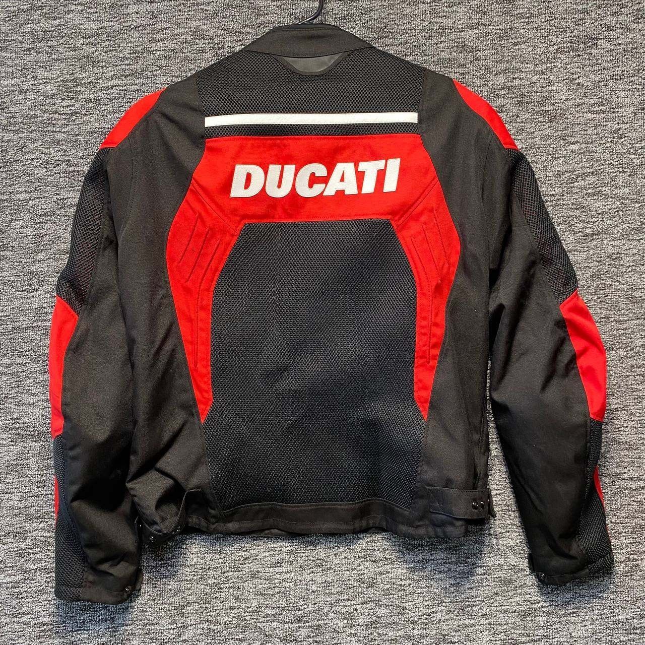 Ducati Corse Textile Mesh Motorcycle Jacket Mens XL Red Black Biker Racing Gear image 2