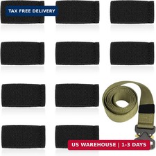 10 Pack Elastic Belt Keeper Strap, Nylon Canvas Web Belt Elastic Loop Keeper for