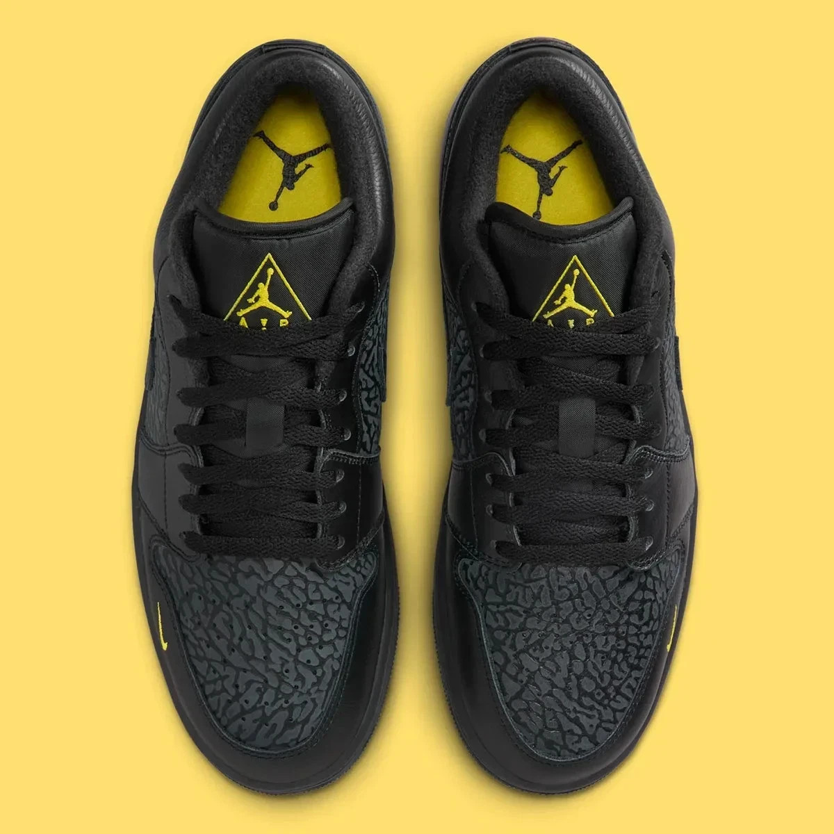 Air Jordan 1 Low SE Black Tour Yellow Basketball Shoe IM6568 010 Mens Size 12 Nike Air Jordan 1 Low SE Shoes Black Anthracite Tour Yellow  main image 2